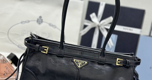 Prada Bonnie Small Top Handle Bag – Soft Lux Leather, Shoulder